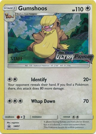 Gumshoos (SM97) (Staff Prerelease Promo) [Sun & Moon: Black Star Promos] | Exor Games Truro