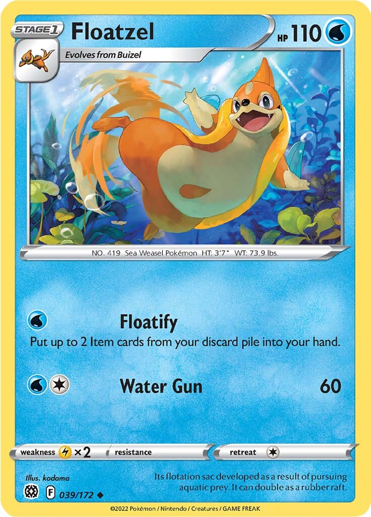 Floatzel (039/172) [Sword & Shield: Brilliant Stars] | Exor Games Truro
