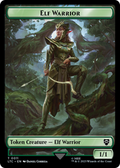 Elf Warrior // Insect Double Sided Token [The Lord of the Rings: Tales of Middle-Earth Commander Tokens] | Exor Games Truro