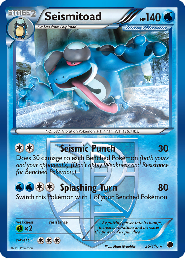 Seismitoad (26/116) [Black & White: Plasma Freeze] | Exor Games Truro