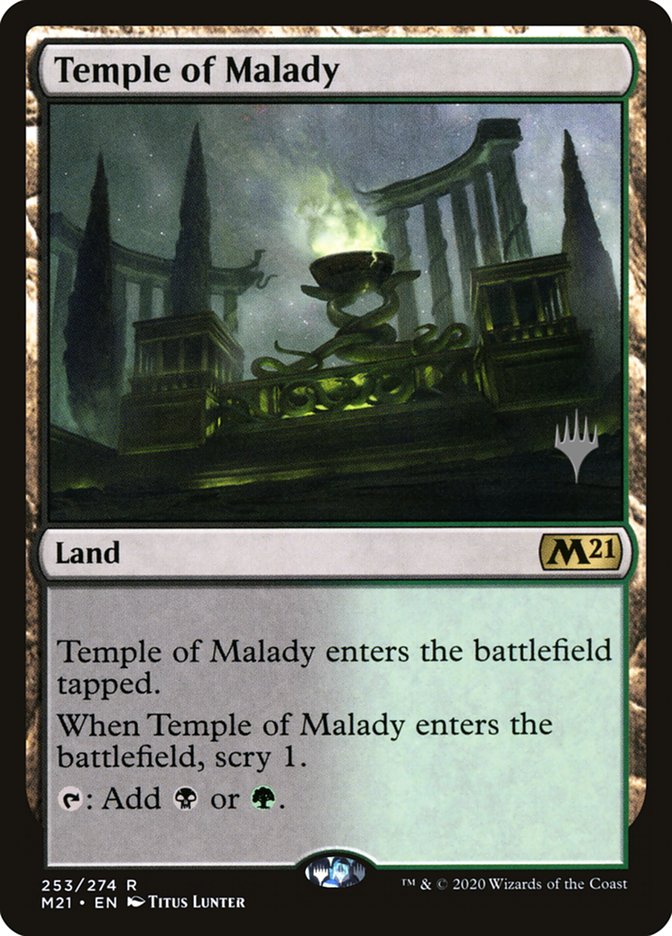 Temple of Malady (Promo Pack) [Core Set 2021 Promos] | Exor Games Truro