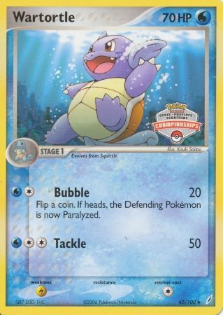 Wartortle (42/100) (States Championship Promo) [EX: Crystal Guardians] | Exor Games Truro