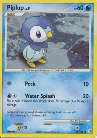 Piplup (93/130) (Cosmos Holo) [Diamond & Pearl: Base Set] | Exor Games Truro