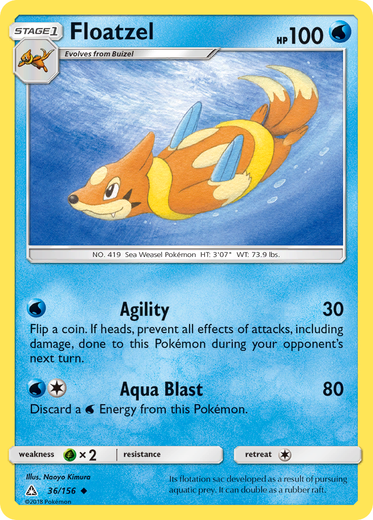 Floatzel (36/156) [Sun & Moon: Ultra Prism] | Exor Games Truro