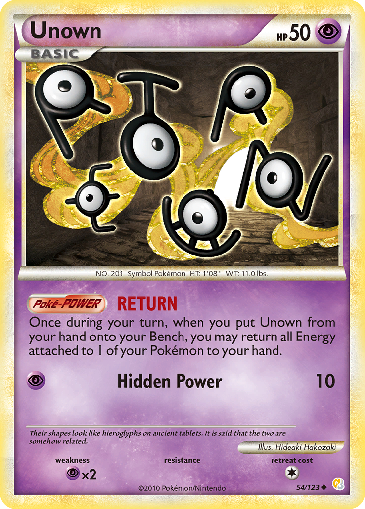 Unown (54/123) [HeartGold & SoulSilver: Base Set] | Exor Games Truro