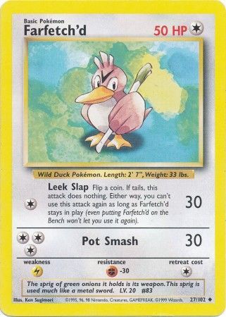 Farfetch'd (27/102) [Base Set Unlimited] | Exor Games Truro