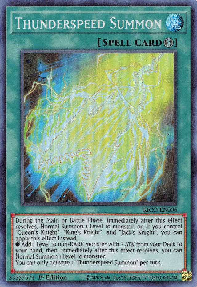 Thunderspeed Summon (Super Rare) [KICO-EN006] Super Rare | Exor Games Truro