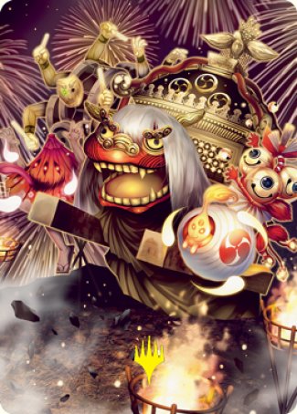 March of Reckless Joy Art Card (Gold-Stamped Signature) [Kamigawa: Neon Dynasty Art Series] | Exor Games Truro