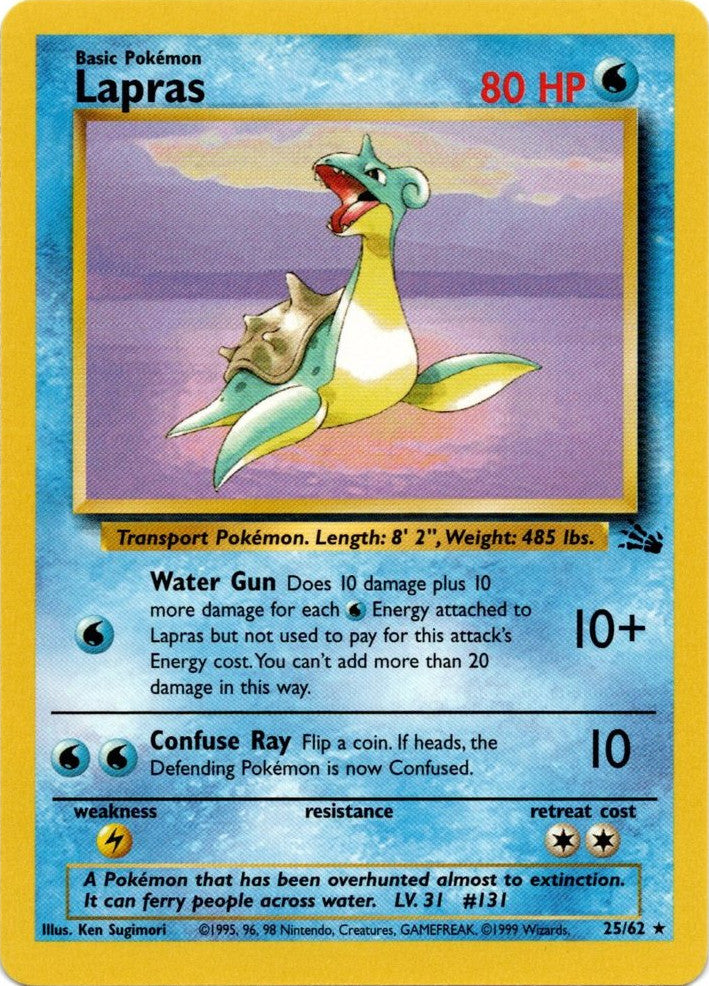 Lapras (25/62) [Fossil Unlimited] | Exor Games Truro