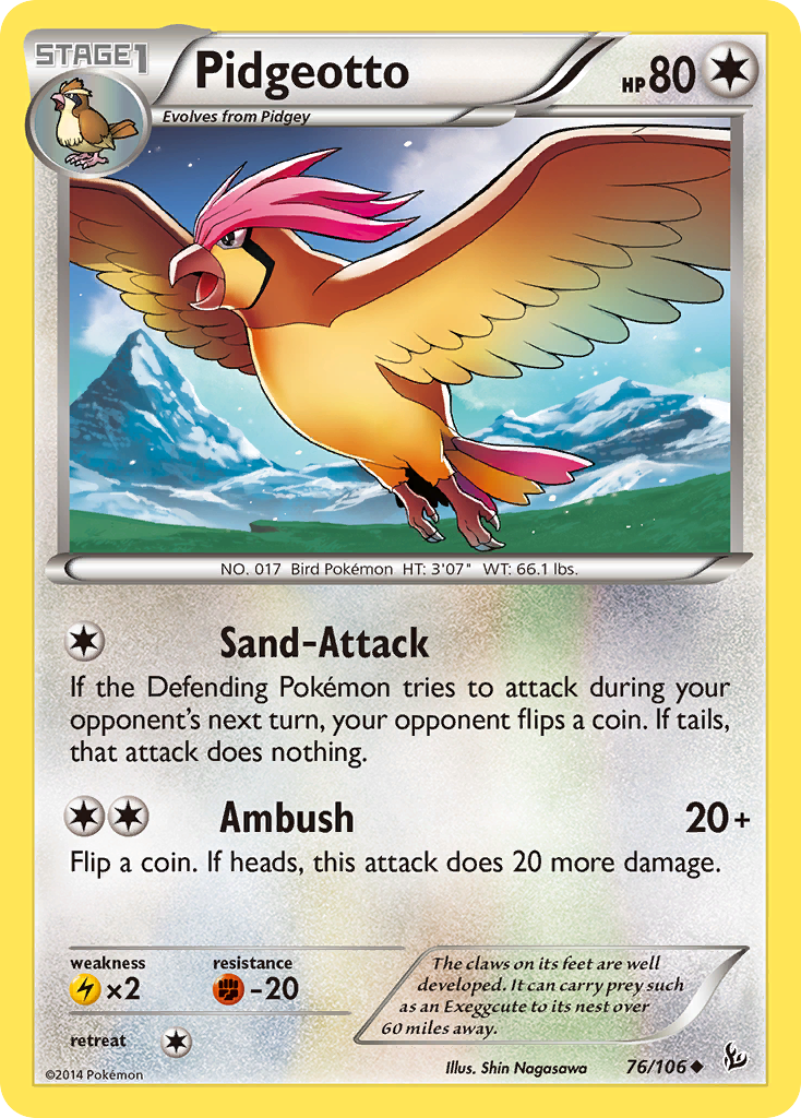 Pidgeotto (76/106) [XY: Flashfire] | Exor Games Truro