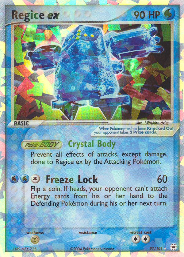 Regice ex (97/101) [EX: Hidden Legends] | Exor Games Truro
