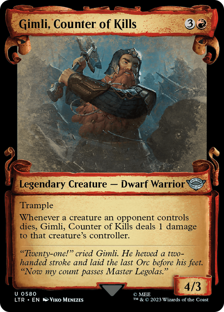 Gimli, Counter of Kills [The Lord of the Rings: Tales of Middle-Earth Showcase Scrolls] | Exor Games Truro