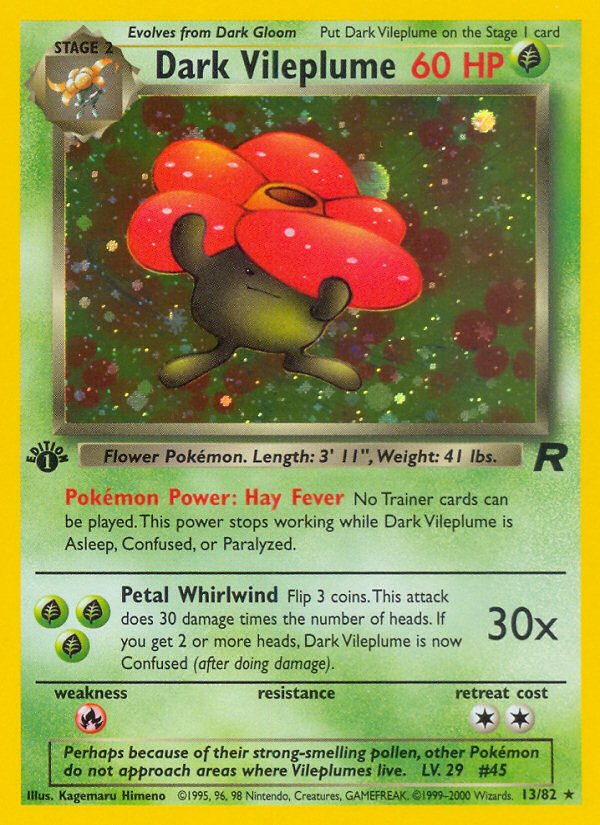 Dark Vileplume (13/82) [Team Rocket 1st Edition] | Exor Games Truro