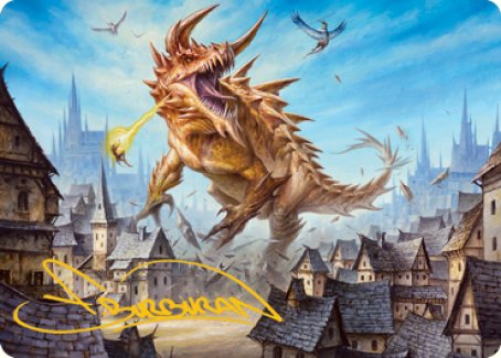 Tarrasque Art Card (Gold-Stamped Signature) [Dungeons & Dragons: Adventures in the Forgotten Realms Art Series] | Exor Games Truro