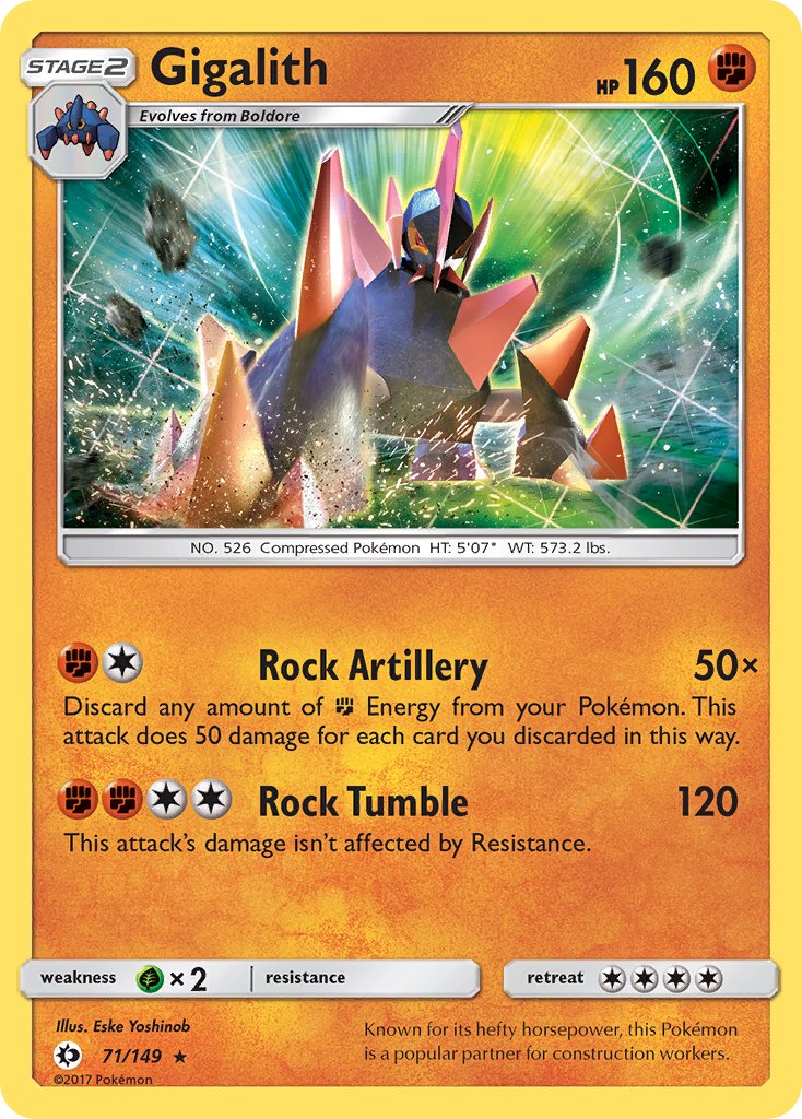 Gigalith (71/149) (Cosmos Holo) (Blister Exclusive) [Sun & Moon: Base Set] | Exor Games Truro