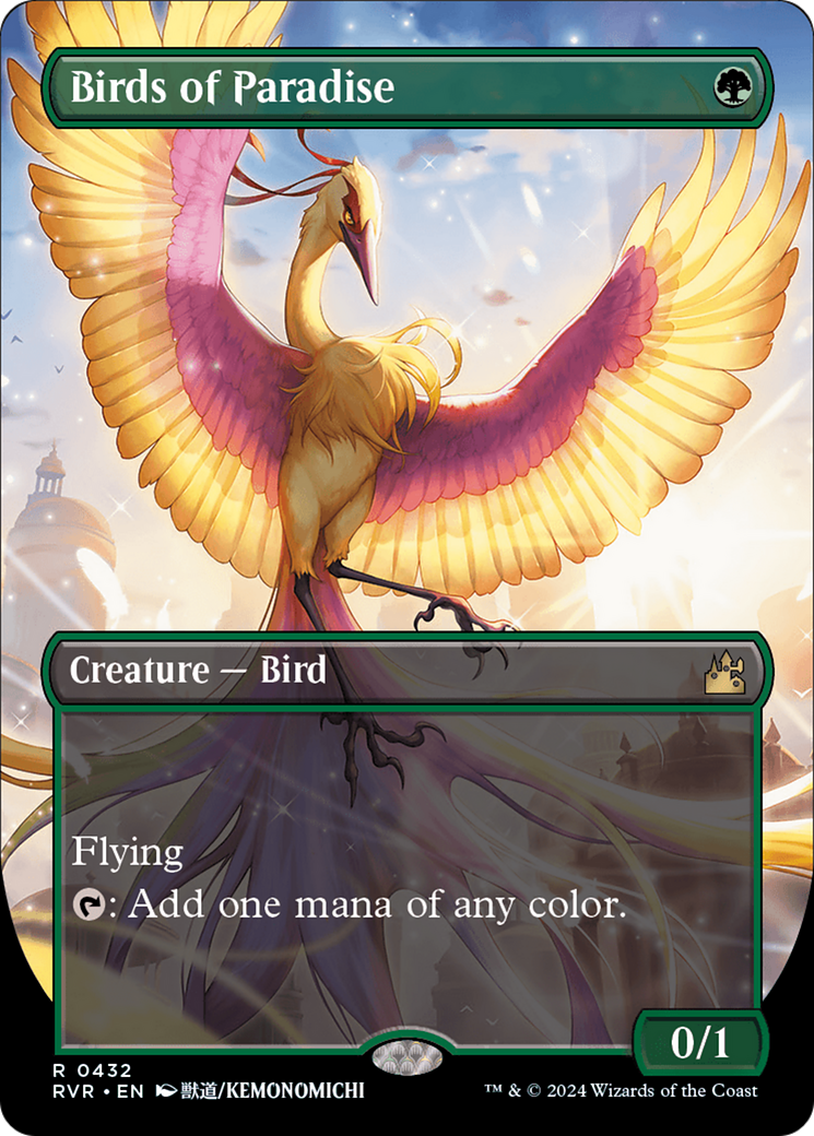 Birds of Paradise (Anime Borderless) [Ravnica Remastered] | Exor Games Truro