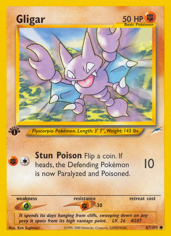 Gligar (67/105) [Neo Destiny 1st Edition] | Exor Games Truro