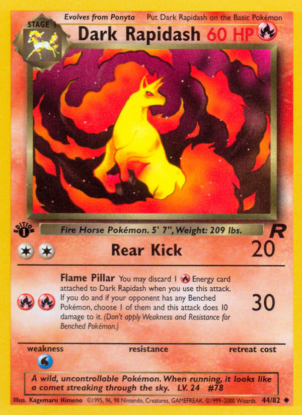 Dark Rapidash (44/82) [Team Rocket 1st Edition] | Exor Games Truro