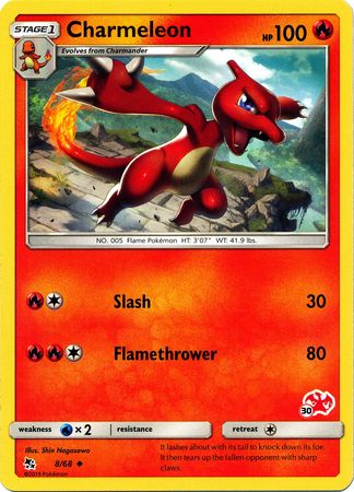 Charmeleon (8/68) (Charizard Stamp #30) [Battle Academy 2020] | Exor Games Truro