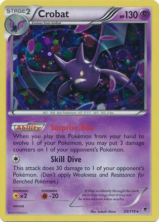 Crobat (33/119) (Cosmos Holo) [XY: Phantom Forces] | Exor Games Truro