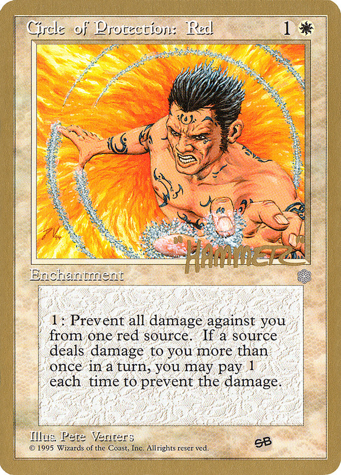 Circle of Protection: Red (Shawn "Hammer" Regnier) (SB) [Pro Tour Collector Set] | Exor Games Truro
