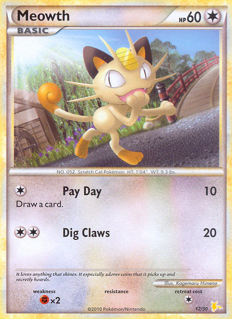 Meowth (12/30) [HeartGold & SoulSilver: Trainer Kit - Raichu] | Exor Games Truro