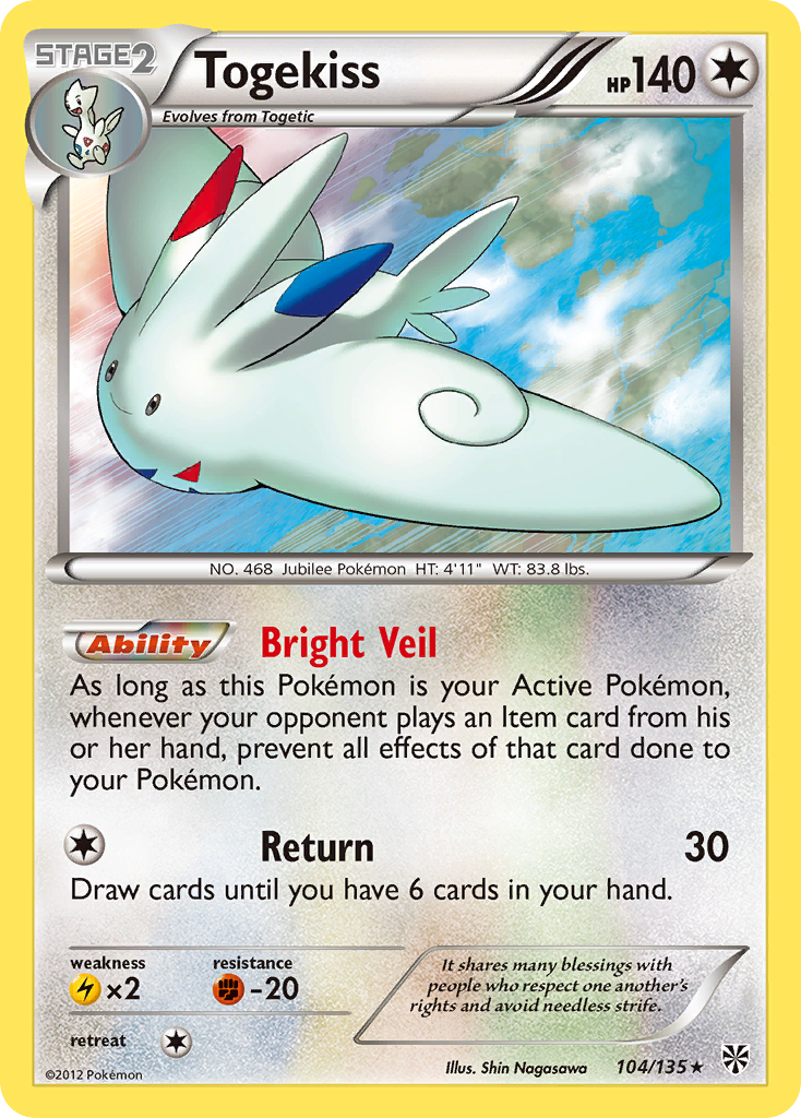 Togekiss (104/135) [Black & White: Plasma Storm] | Exor Games Truro