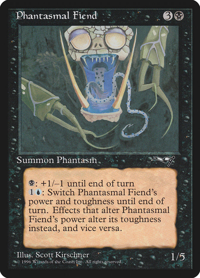 Phantasmal Fiend (Dark Green Background) [Alliances] | Exor Games Truro