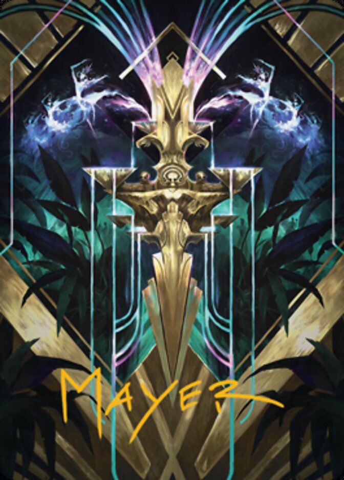 Halo Fountain Art Card (Gold-Stamped Signature) [Streets of New Capenna Art Series] | Exor Games Truro