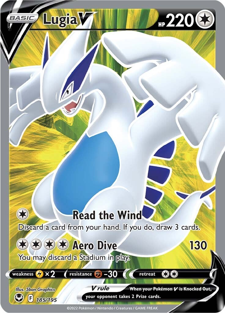 Lugia V (185/195) [Sword & Shield: Silver Tempest] | Exor Games Truro