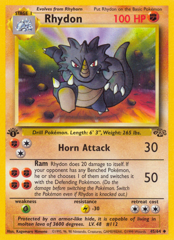 Rhydon (45/64) [Jungle 1st Edition] | Exor Games Truro