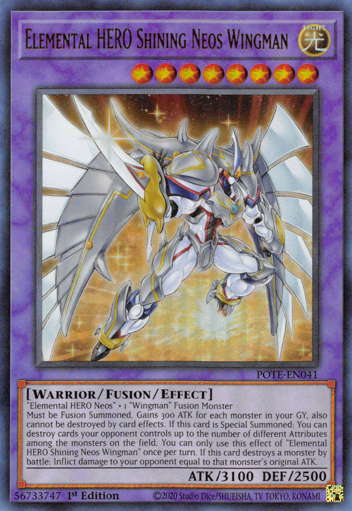 Elemental HERO Shining Neos Wingman [POTE-EN041] Ultra Rare | Exor Games Truro