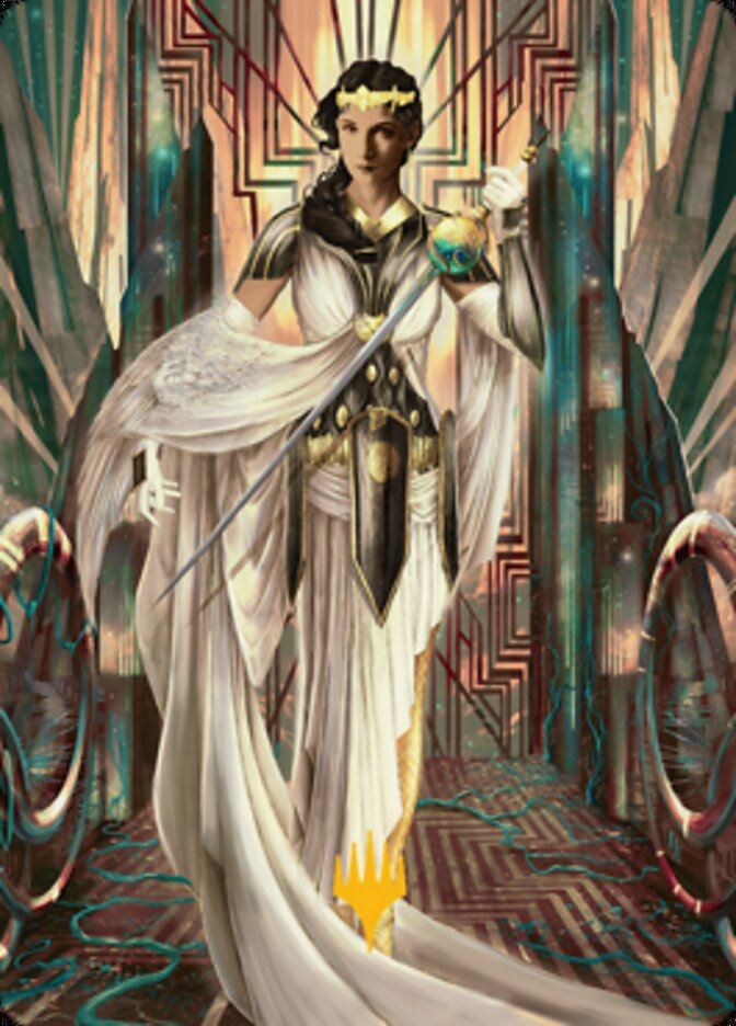 Elspeth Resplendent 2 Art Card (Gold-Stamped Signature) [Streets of New Capenna Art Series] | Exor Games Truro