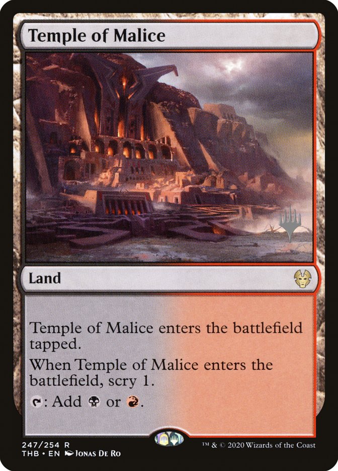 Temple of Malice (Promo Pack) [Theros Beyond Death Promos] | Exor Games Truro