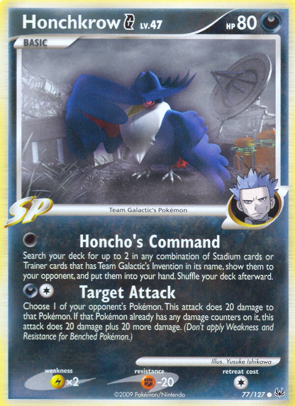 Honchkrow G (77/127) [Platinum: Base Set] | Exor Games Truro