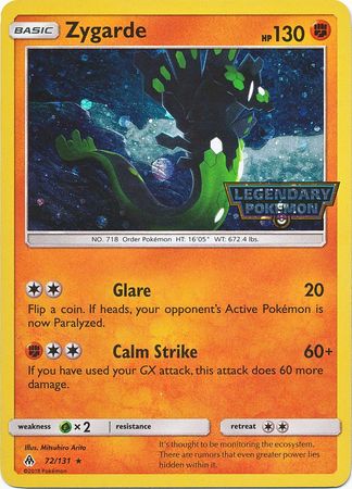 Zygarde (72/131) (Cosmos Holo) [Sun & Moon: Forbidden Light] | Exor Games Truro