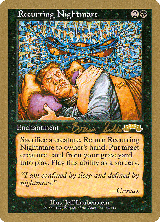 Recurring Nightmare (Brian Selden) [World Championship Decks 1998] | Exor Games Truro