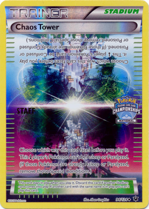 Chaos Tower (94/124) (National Championship Promo Staff) [XY: Fates Collide] | Exor Games Truro