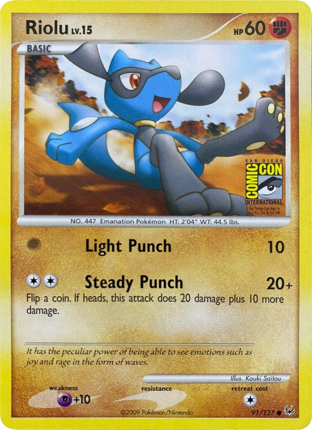 Riolu (91/127) (SDCC 2009) [Platinum: Base Set] | Exor Games Truro