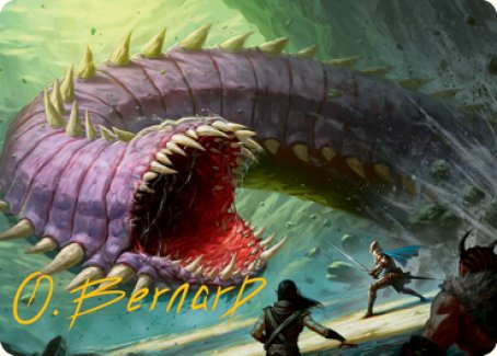 Purple Worm Art Card (Gold-Stamped Signature) [Dungeons & Dragons: Adventures in the Forgotten Realms Art Series] | Exor Games Truro