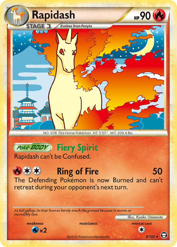 Rapidash (8/102) [HeartGold & SoulSilver: Triumphant] | Exor Games Truro