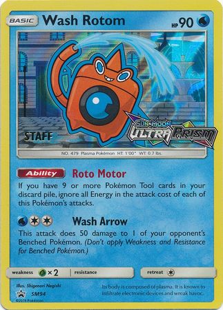 Wash Rotom (SM94) (Staff Prerelease Promo) [Sun & Moon: Black Star Promos] | Exor Games Truro