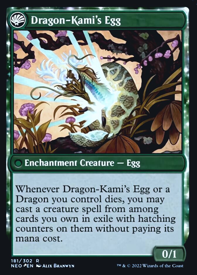 The Dragon-Kami Reborn // Dragon-Kami's Egg [Kamigawa: Neon Dynasty Prerelease Promos] | Exor Games Truro