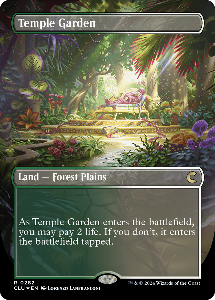 Temple Garden (Borderless) [Ravnica: Clue Edition] | Exor Games Truro