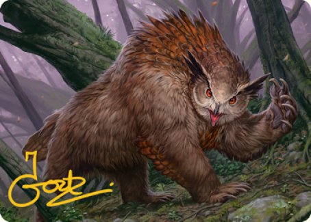 Owlbear Art Card (Gold-Stamped Signature) [Dungeons & Dragons: Adventures in the Forgotten Realms Art Series] | Exor Games Truro