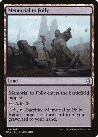 Memorial to Folly [Commander 2019] | Exor Games Truro