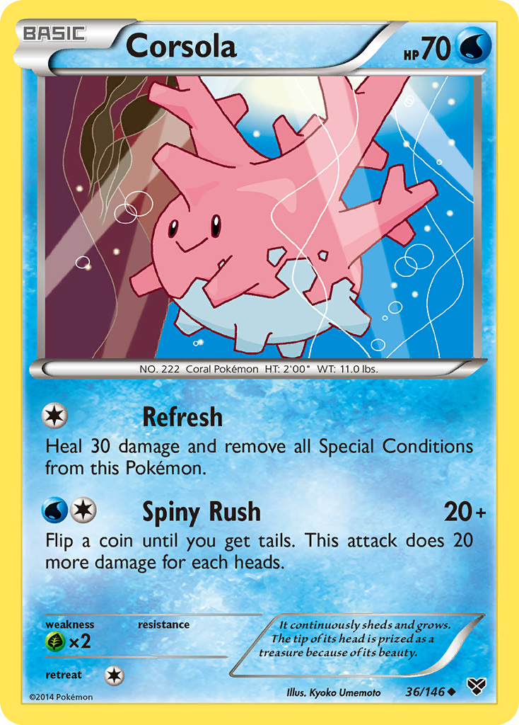 Corsola (36/146) [XY: Base Set] | Exor Games Truro