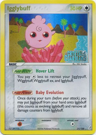 Igglybuff (21/100) (Stamped) [EX: Crystal Guardians] | Exor Games Truro