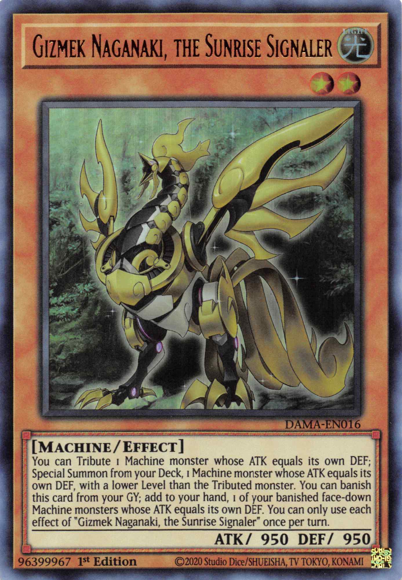 Gizmek Naganaki, the Sunrise Signaler [DAMA-EN016] Ultra Rare | Exor Games Truro