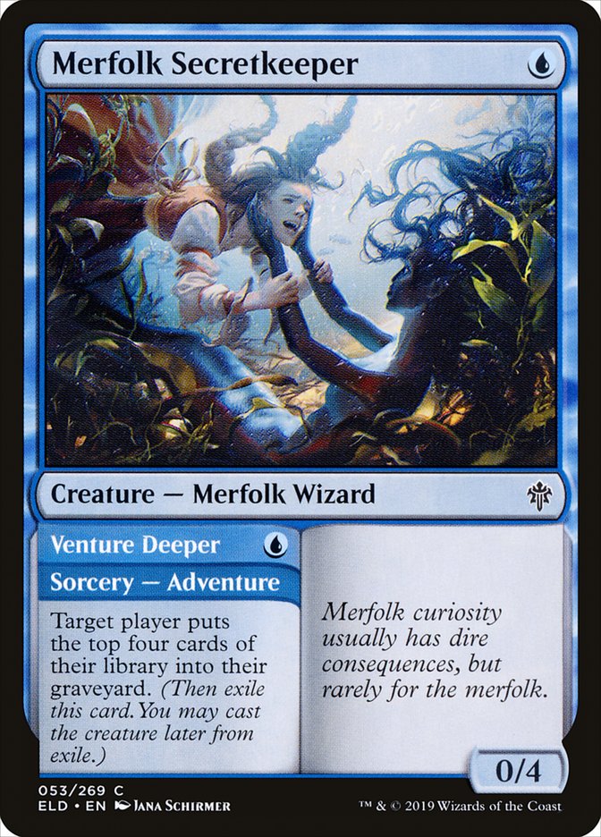 Merfolk Secretkeeper // Venture Deeper [Throne of Eldraine] | Exor Games Truro